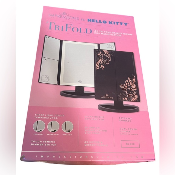 Impressions Vanity® Clearance Price is Firm! NWT Trifold LED Tri-Tone Mirror - Picture 7 of 8